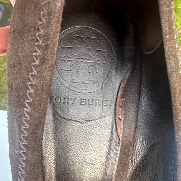 Tory Burch Sophie Brown Suede Wedges Heels - Picture 11 of 16